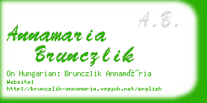 annamaria brunczlik business card